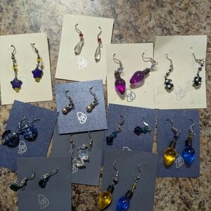 Handmade Drop Earrings - 11 Pair Bundle